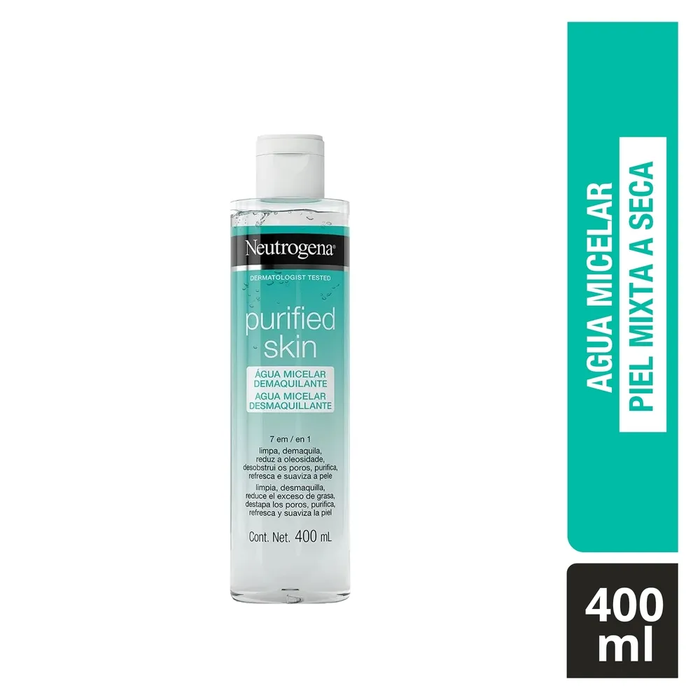 Agua Micelar Desmaquillante Purified Skin Ácido Cítrico 400 Ml Neutrogena