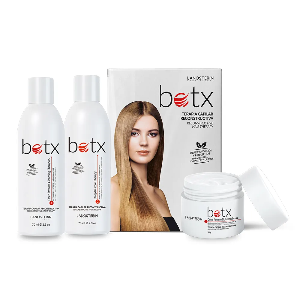 Botx Mini Kit Capilar Shampoo 70Ml+ Acondicionador 70Ml+ Tratamiento 50Gr Lanosterin