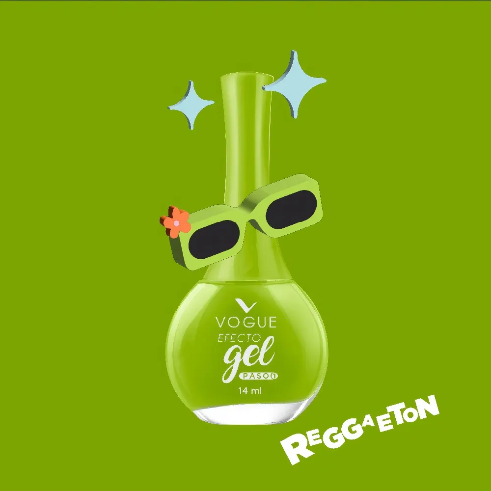 Esmalte Vogue Efecto Gel Tono Reggaetón 14Ml