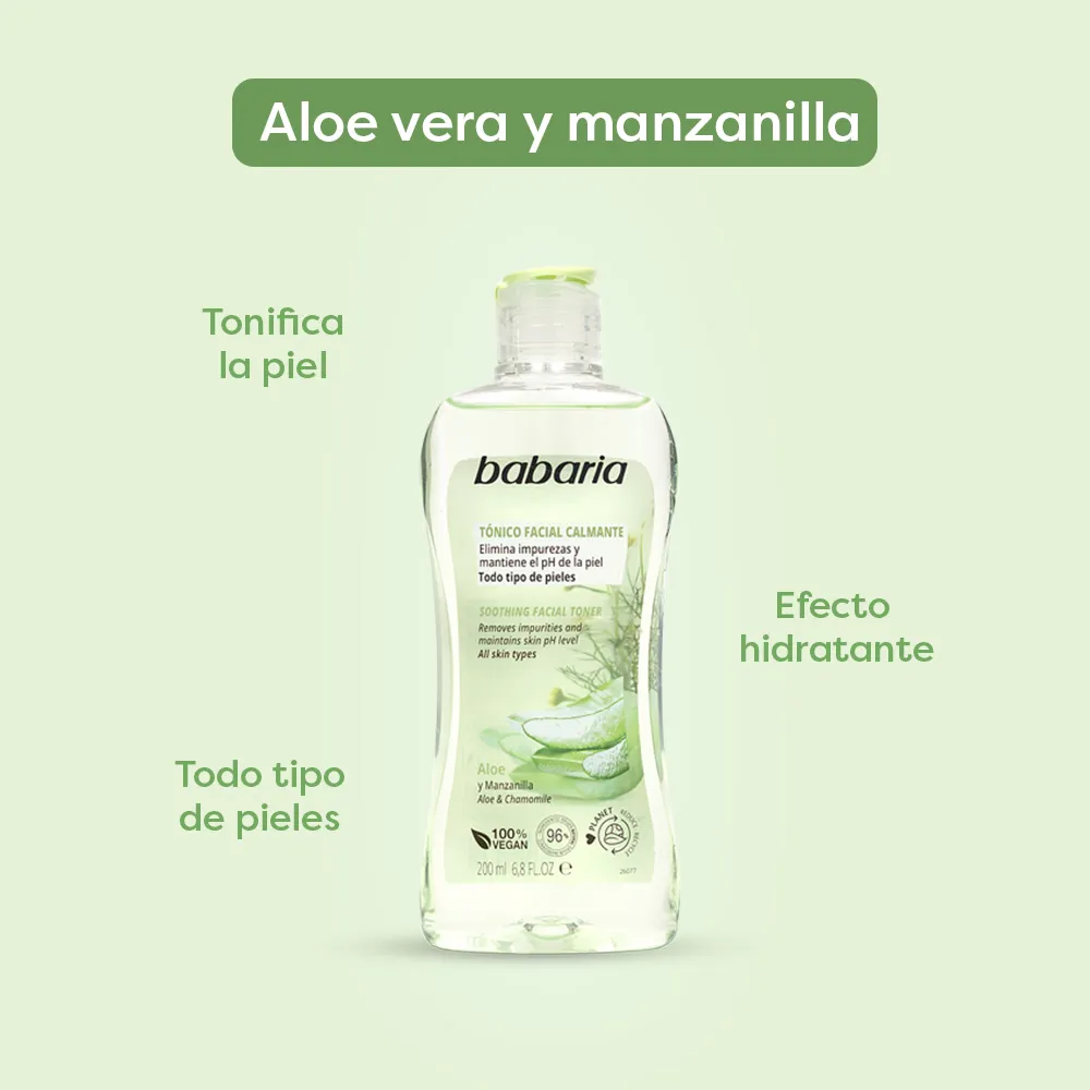 Tónico Babaria Facial Calmante Aloe Vera 200Ml Babaria